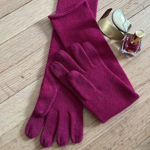 Burgundy Rossopuro Cashmere Elbow Gloves